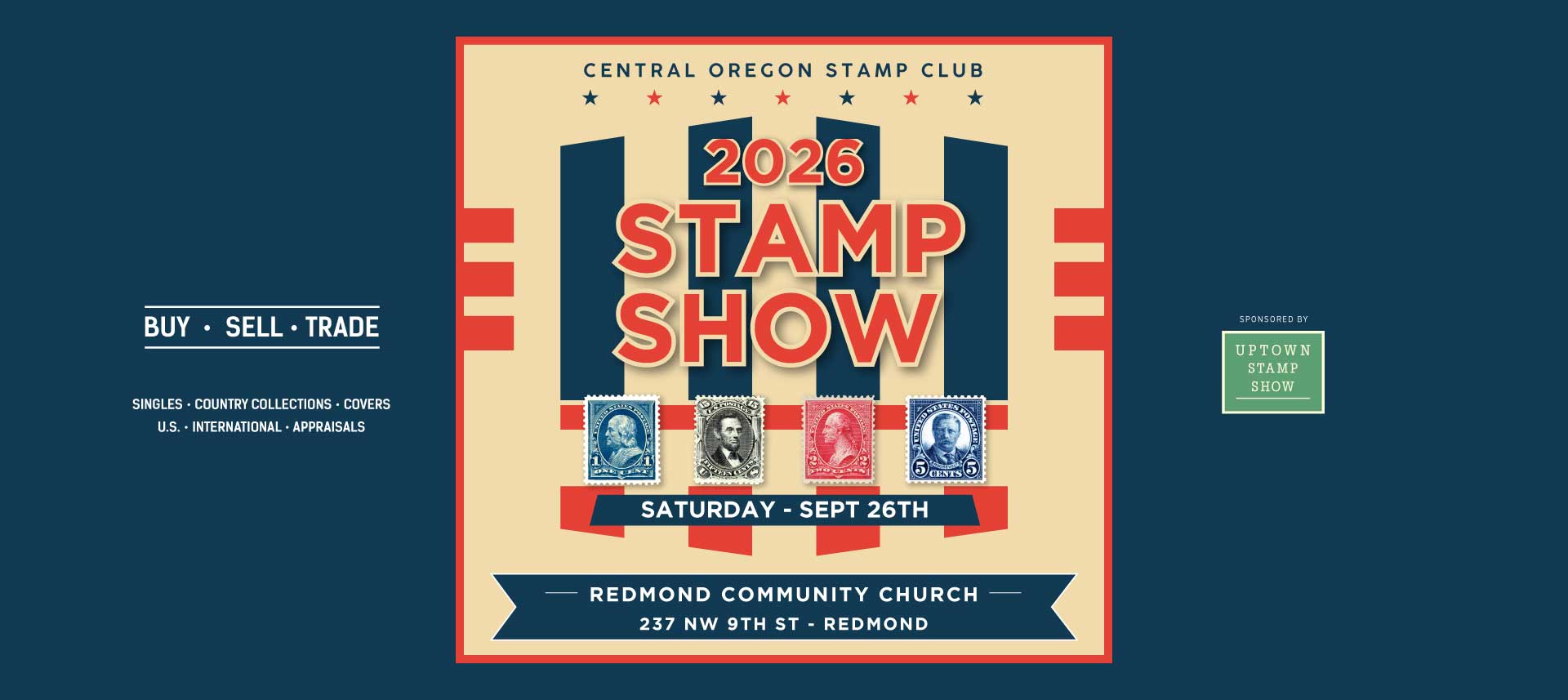 Central Oregon Stamp Show 2025 - Redmond Oregon - September 27th Central Oregon Stamp Show 2025 - Redmond Oregon - September 27th